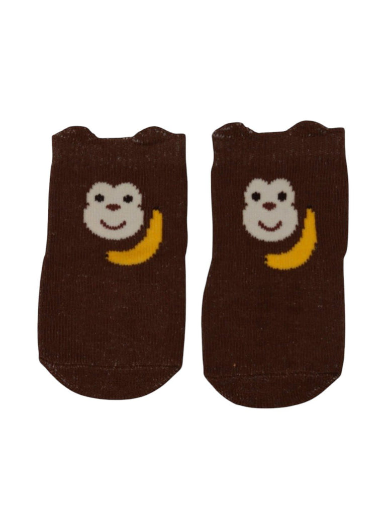 Yellow_Bee_Playful_Monkey_Socks_Combo_for_Boys- Front View