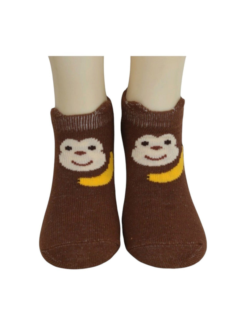 Yellow Bee Playful Monkey Socks Combo for Boys