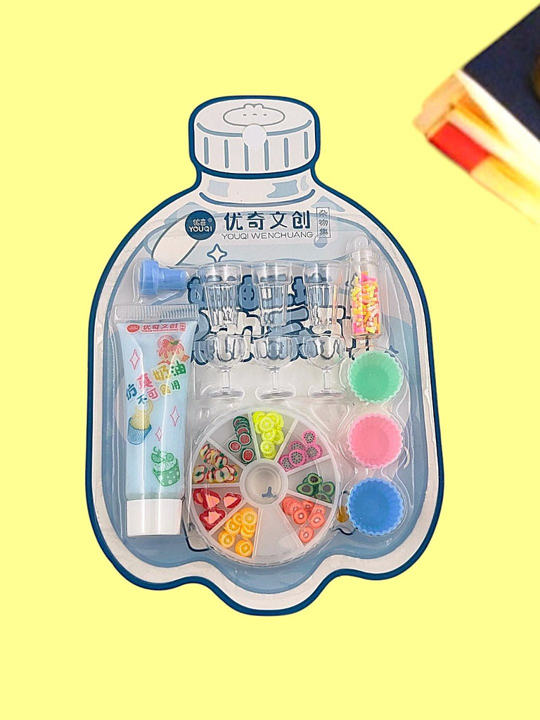 Creative Crafting Cupcakes and Ice Cream Themed DIY Resin Craft Kits- Blue