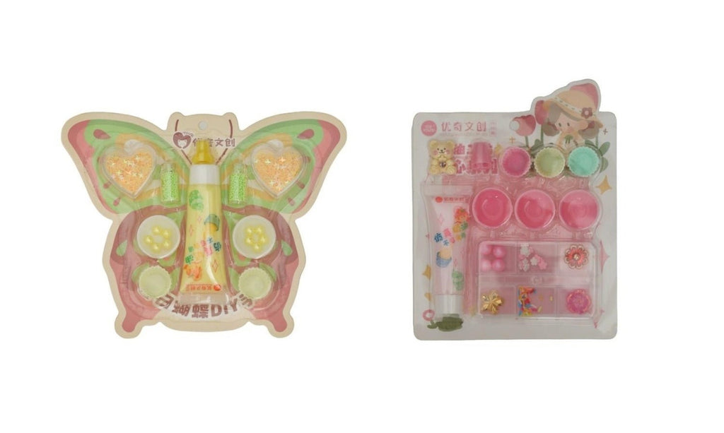 Combo pack of Yellow Bee Resin Craft Set in Pink and Green