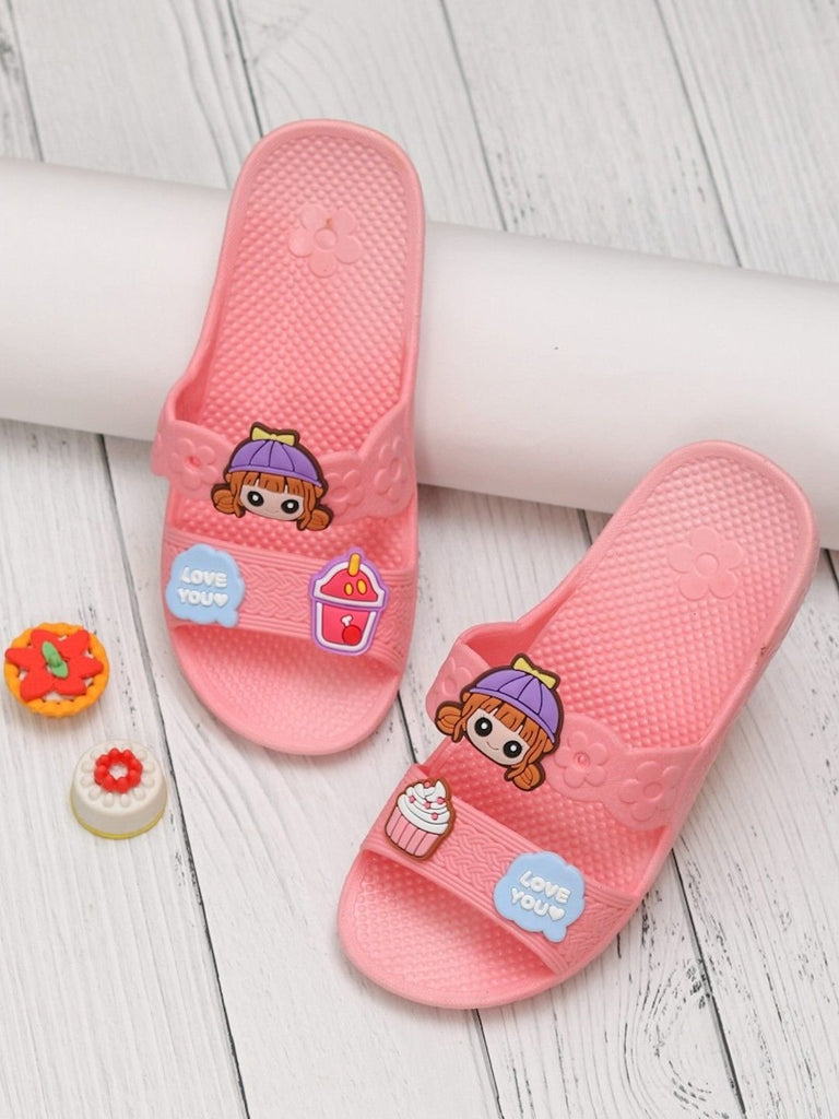 Creative display of Cupcake & Delight Pink Sliders for girls by Yellow Bee