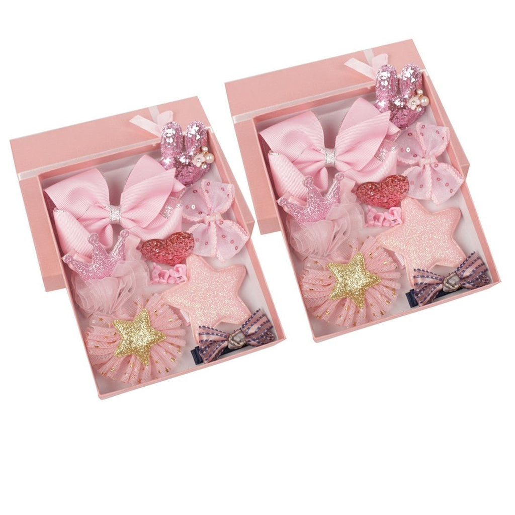 Yellow Bee Pink Hair Clips Set for Girls in a Beautiful Gift Box - Pack of 2