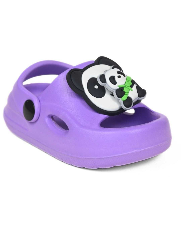 Charming Panda & Bamboo Rotating Charms Clogs for Girls-  Angle View