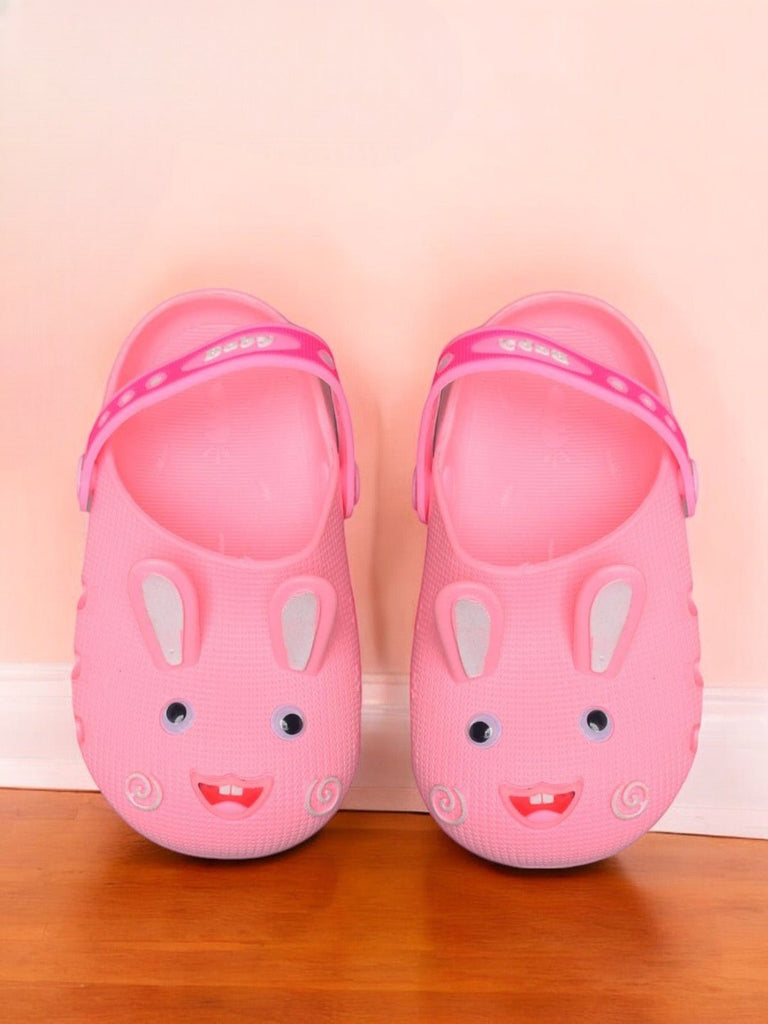 cute-pink-bunny-kids-clogs-for-clogs-creative view..