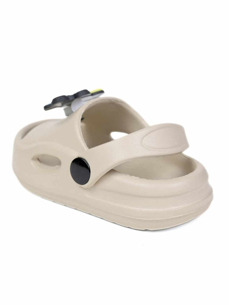 Cute & Playful Mickey Mouse Rotating Charms Sandals for Boys – Beige-Back View