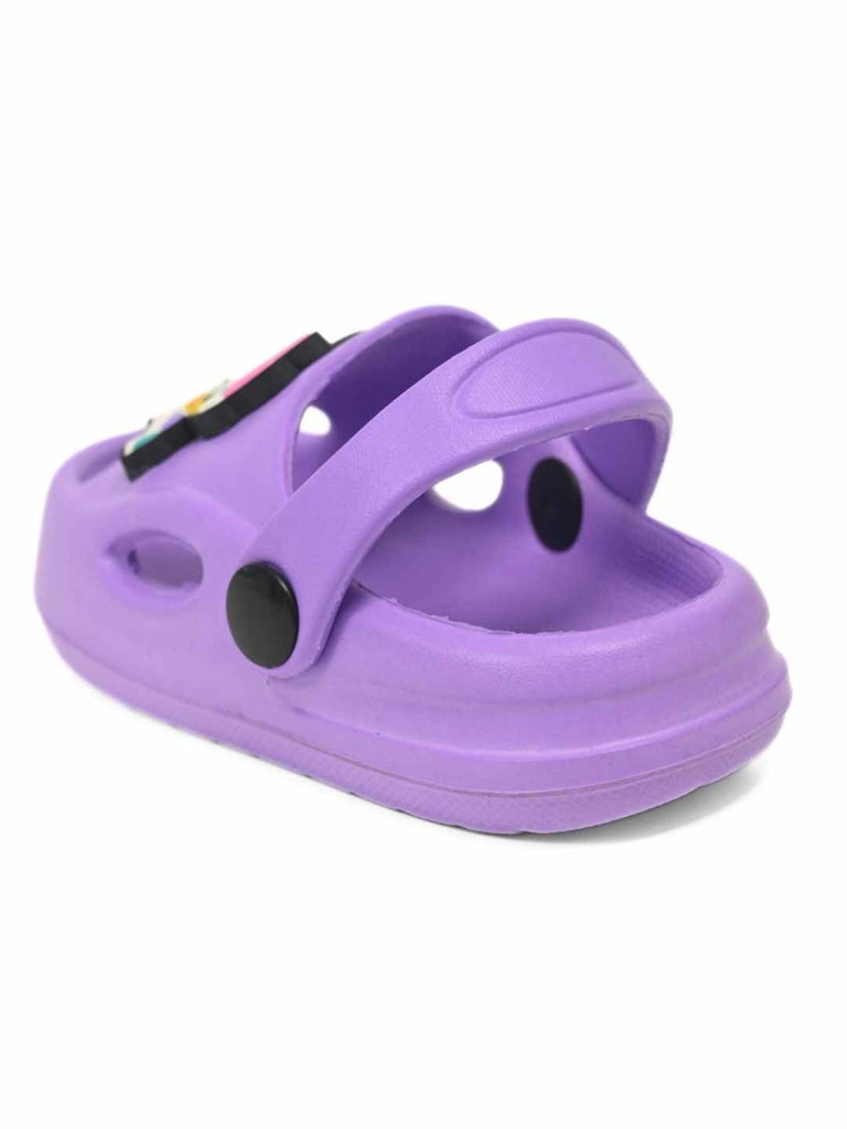 Cute & Playful Minnie Mouse and Daisy Duck Charms Sandals – Purple-Back View