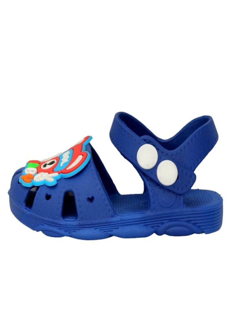 Dark Blue Cool Baby Bear Sandals for Boys - Side View