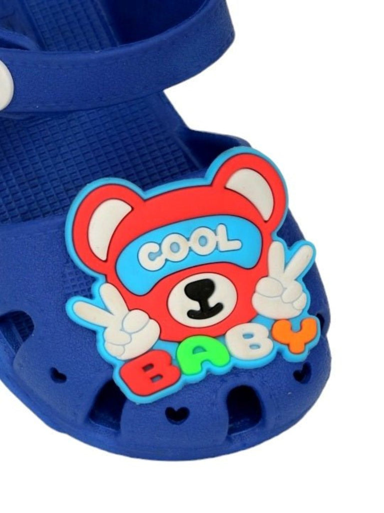 Close-Up of Dark Blue Cool Baby Bear Sandals for Boys