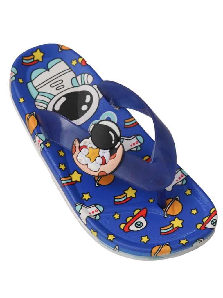 Deep Blue Astronaut Slides with Playful Design for Boys - Angle View