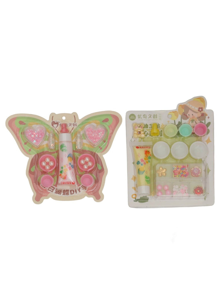 Combo pack of Yellow Bee Resin Craft Set in Pink and Green