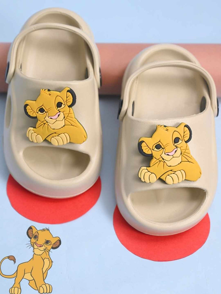 Yellow Bee Delightful & Stylish Simba Rotating Charm Sandals for Boys – Beige - Creative View