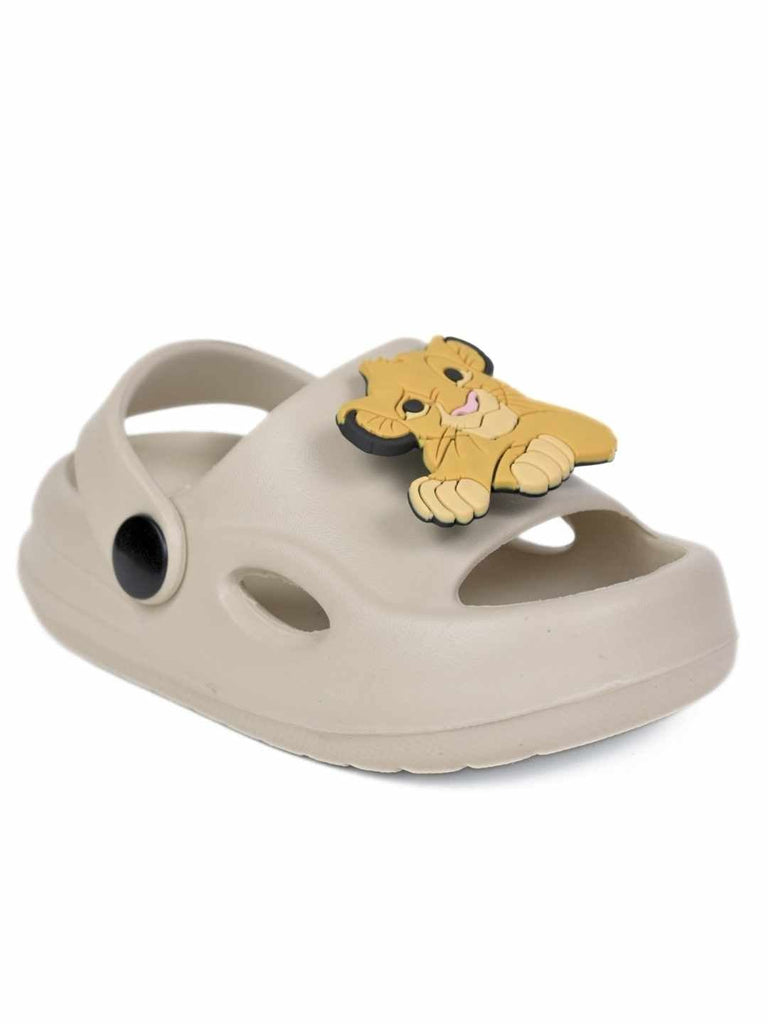 Yellow Bee Delightful & Stylish Simba Rotating Charm Sandals for Boys – Beige - Angle View
