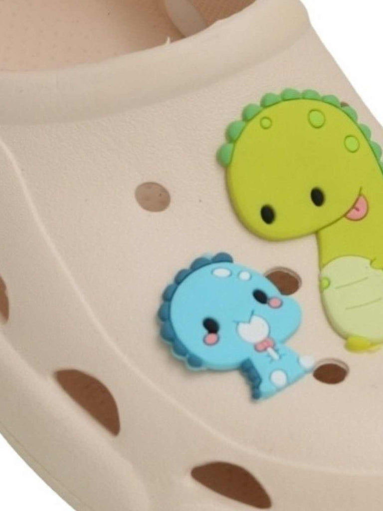 Dino-Mite Adventure Kids' Clogs - Prehistoric Fun for Tiny Steps-Close up view