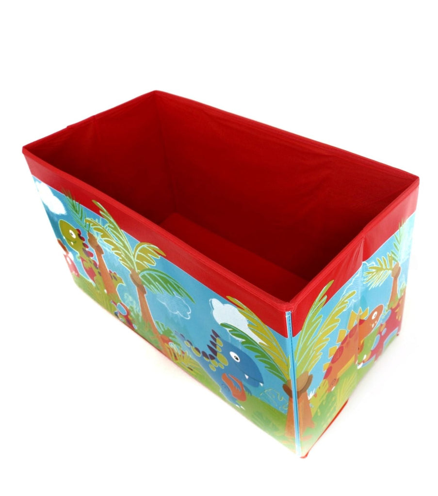 Open view of the Yellow Bee Dino Multi-Functional Folding Storage Box displaying the storage capacity.