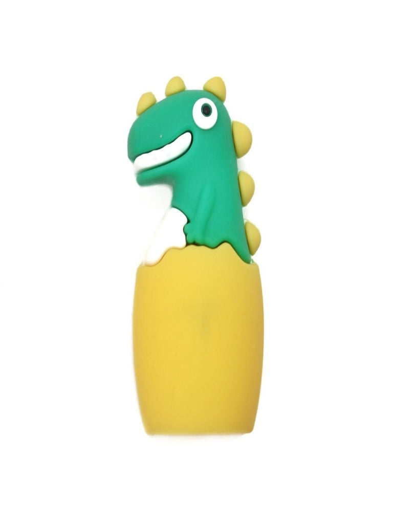 A dinosaur-themed sharpener in yellow and green by Yellow Bee