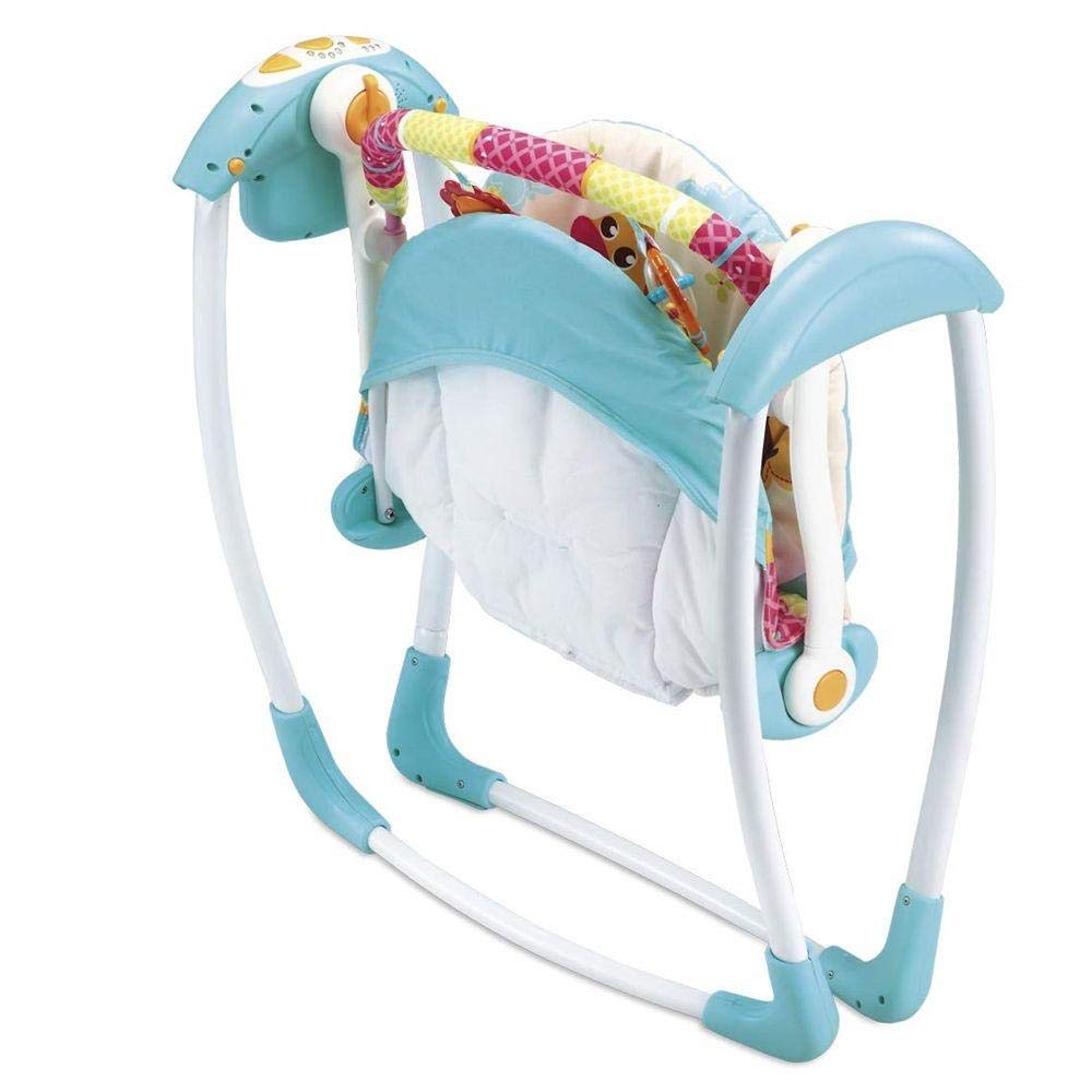 mastela delux portable swing for baby side view.