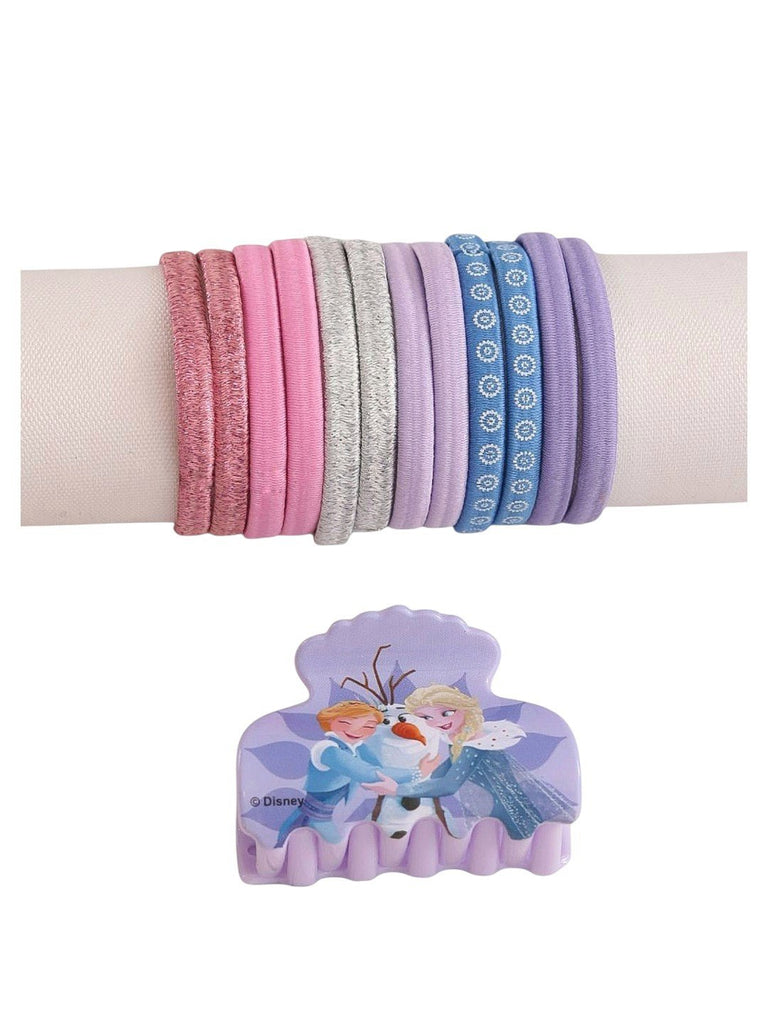 Disney Frozen Hair Tie Set with Matching Clutcher for Girls- Multi, 13-Piece-Full View