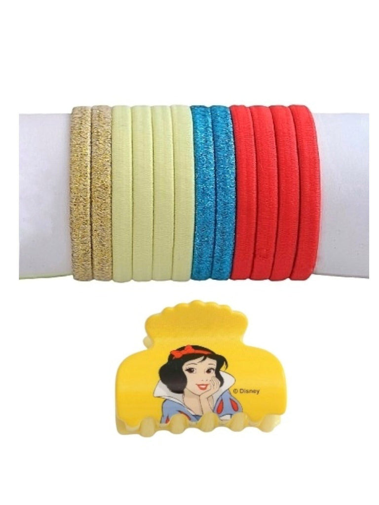 Disney Snow White Hair Tie Set with Matching Clutcher for Girls- Multi, 13-Piece-Full View
