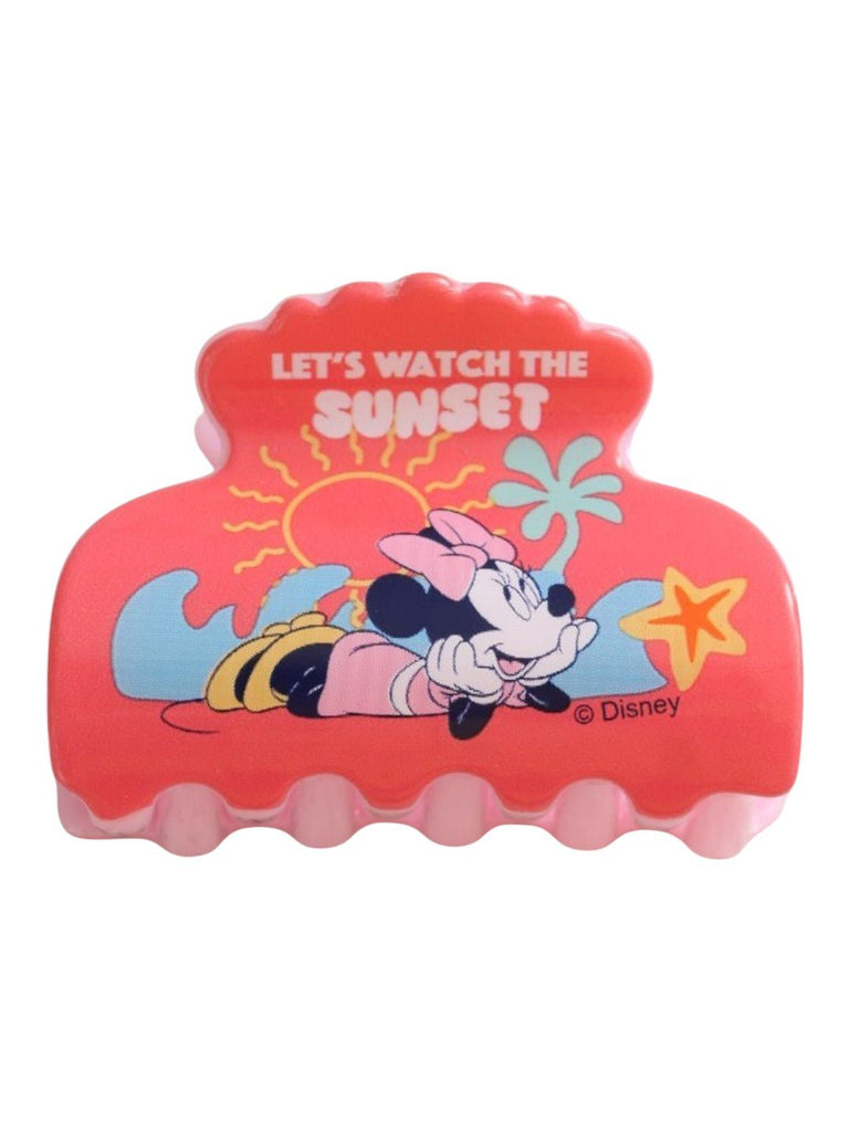 Disney by Yellow Bee Minnie Mouse Hair Tie Set with Matching Clutcher for Girls- Red