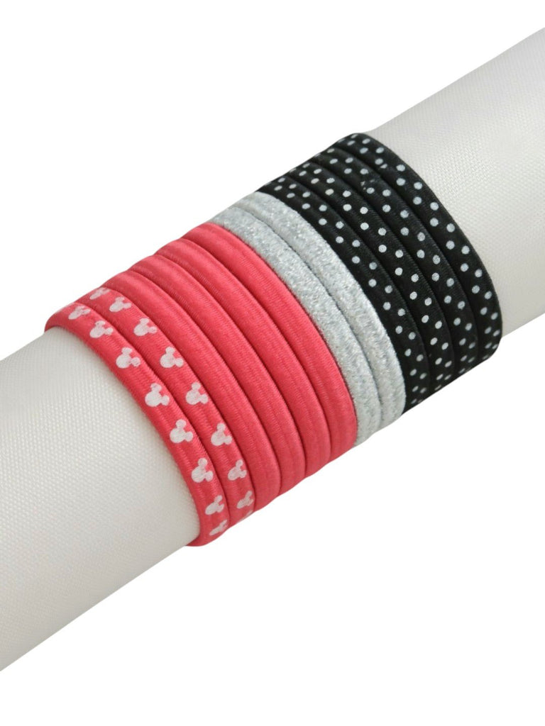 Disney_by_Yellow_Bee_Minnie_Mouse_Hair_Tie_Set- Rubber_Band_Angle_View