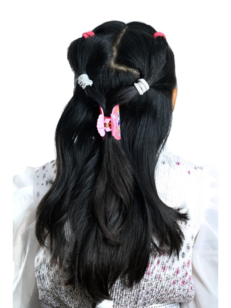 Disney_Stitch_Hair_Tie_Set_with_Matching_Clutcher_for_Girls-_Multi_13-Piece-Model View-2