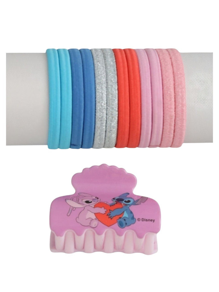 Disney_Stitch_Hair_Tie_Set_with_Matching_Clutcher_for_Girls-_Multi_13-Piece-Front_View