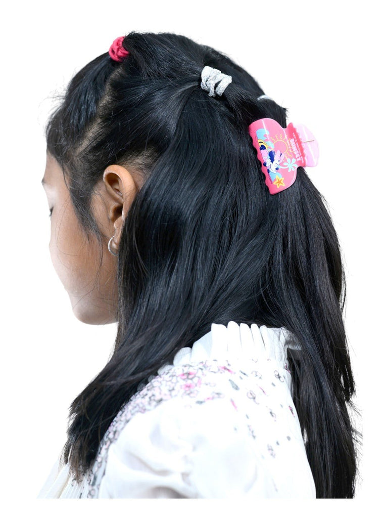 Disney_Minnie_Mouse_Hair_Tie_Set_with_Matching_Clutcher_for_Girls-_Multi_13-Piece-Model_View-2