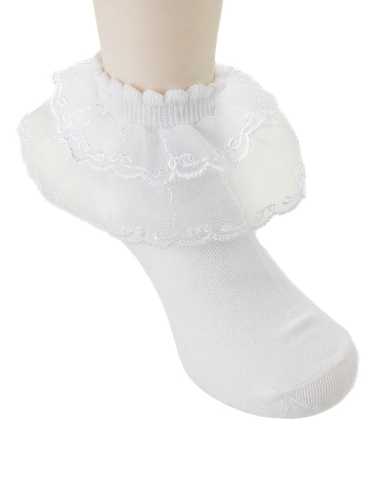 White Lace Frill Baby Socks – Elegant and Comfortable for Babies