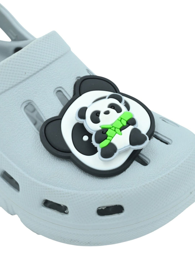 ElegantPanda_BambooCharmsClogsforBoys-Grey-CloseUpView-1