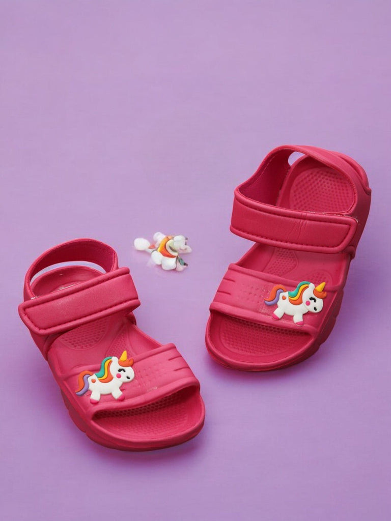 Enchanted Dark Pink Unicorn Adventure Sandals