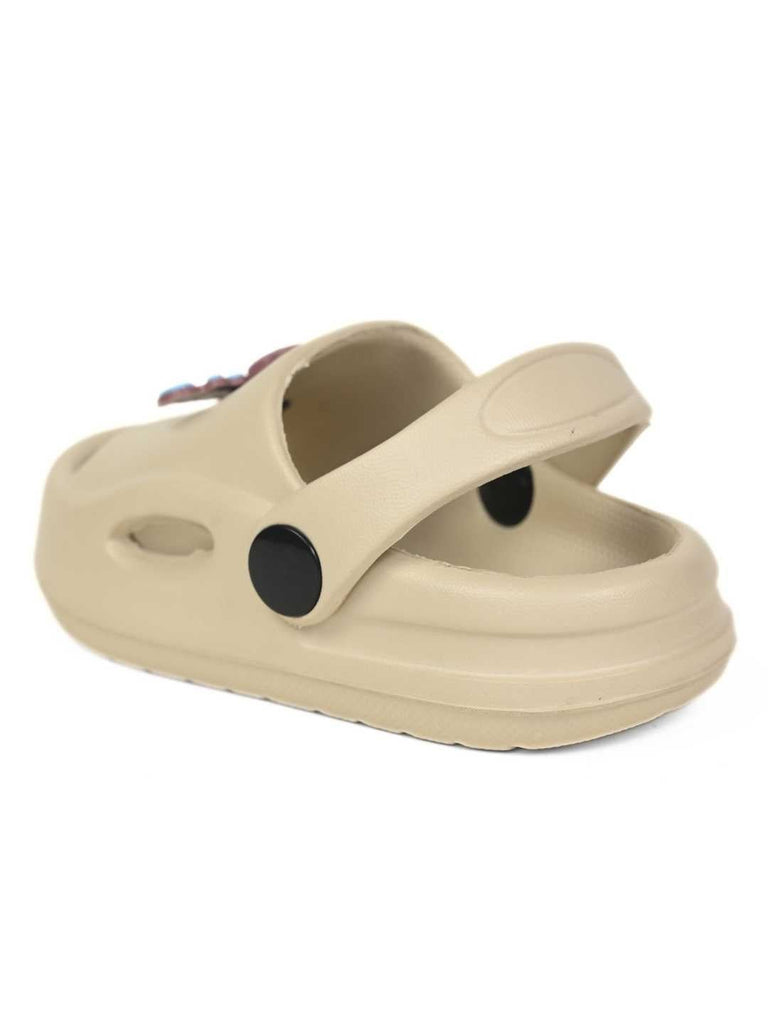 Eye-Catching Hello Bear Charms Sandals for Boys – Beige - Back View