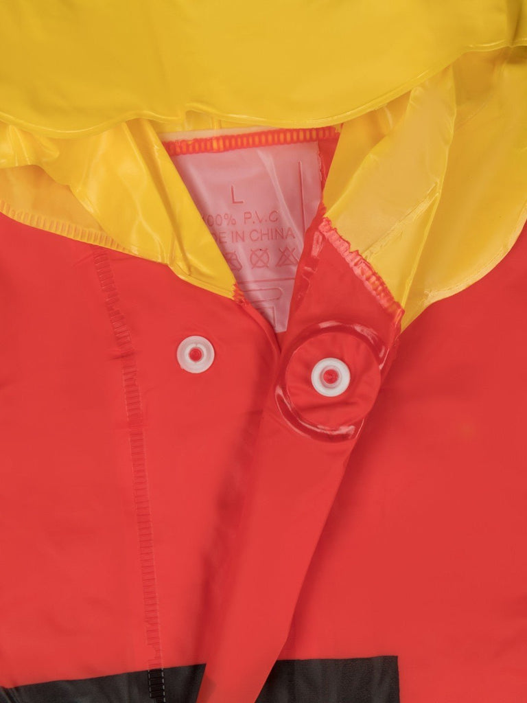 Design Details of Fire Police Themed Raincoat for Boys by Yellow Bee