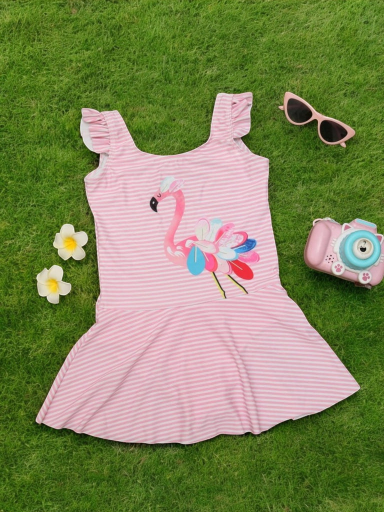 flamingo-ruffle-sleeves-one-piece-swimsuit-for-girls-creative 