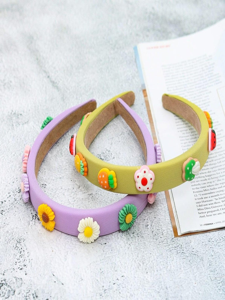 Yellow-Bee-Hair-Bands-Flower-Fruit-Design-Creative-Image.