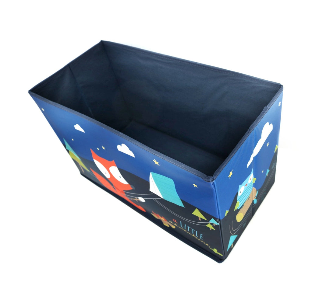 Open view of the Yellow Bee Fox Storage Box, revealing the ample interior space for storing various items.
