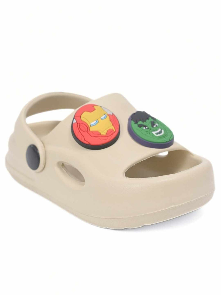 Fun & Adventurous Avengers Character Sandals for Boys- Beige-Angle View