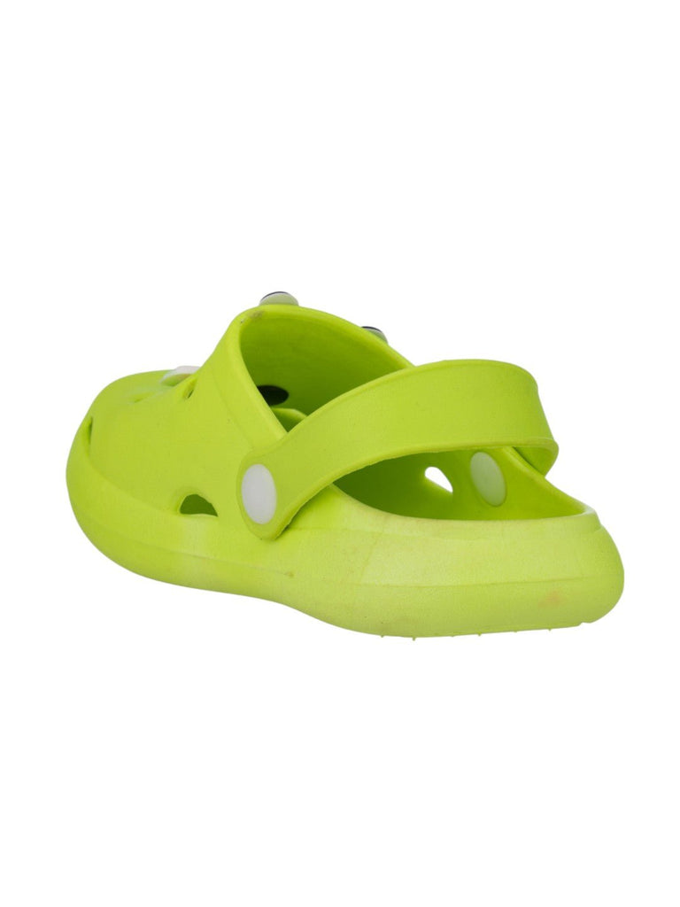 Fun & Comfy Panda Watermelon Design Clogs for Girls- Green-Back View