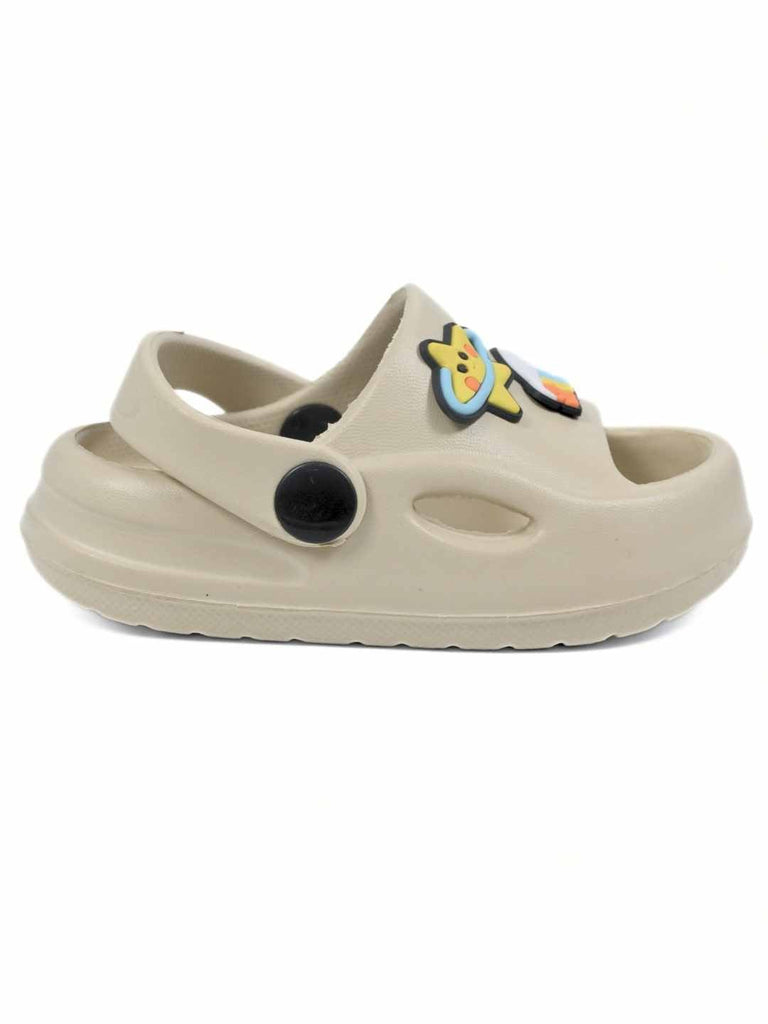 Fun Galaxy-Themed Sandals for Boys – Beige  Side View