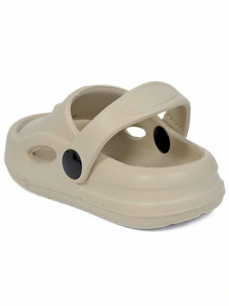 Fun Pencil & Crayon Charm Sandals for Boys– Beige Back View