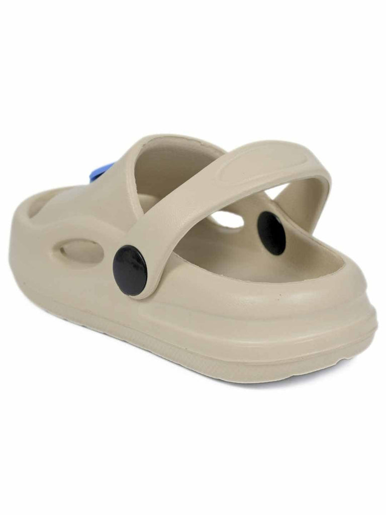 Fun Spaceship Charm Sandals for Boys– Beige  Back View