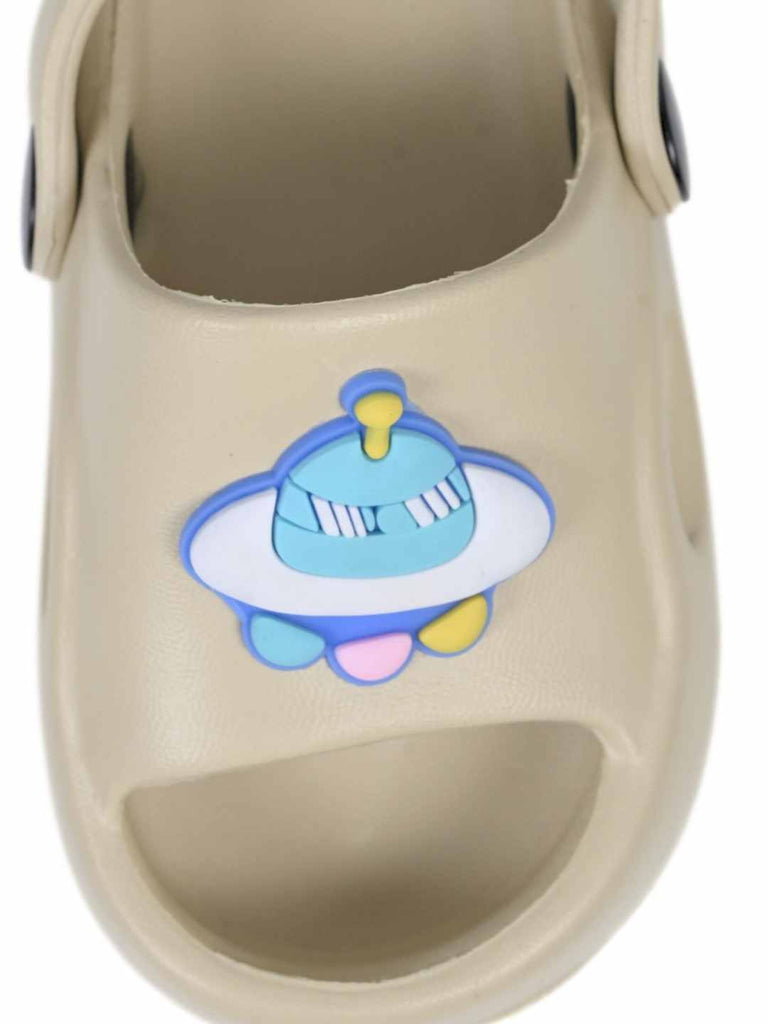 Fun_Spaceship_Charm_Sandals_for_Boys_Beige_Front  View