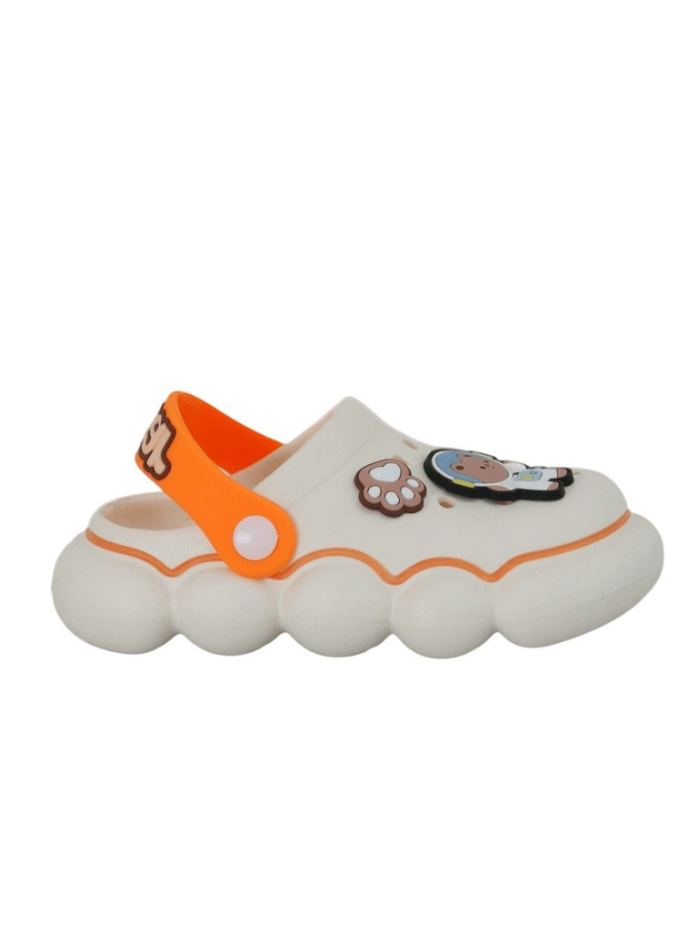 Galactic Comfort in Every Step: Kids' Space Motif Clogs-Side View