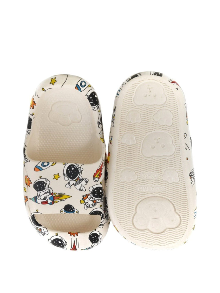 Galactic Explorer: Kids' White Space-Themed Slides-Front & Back View