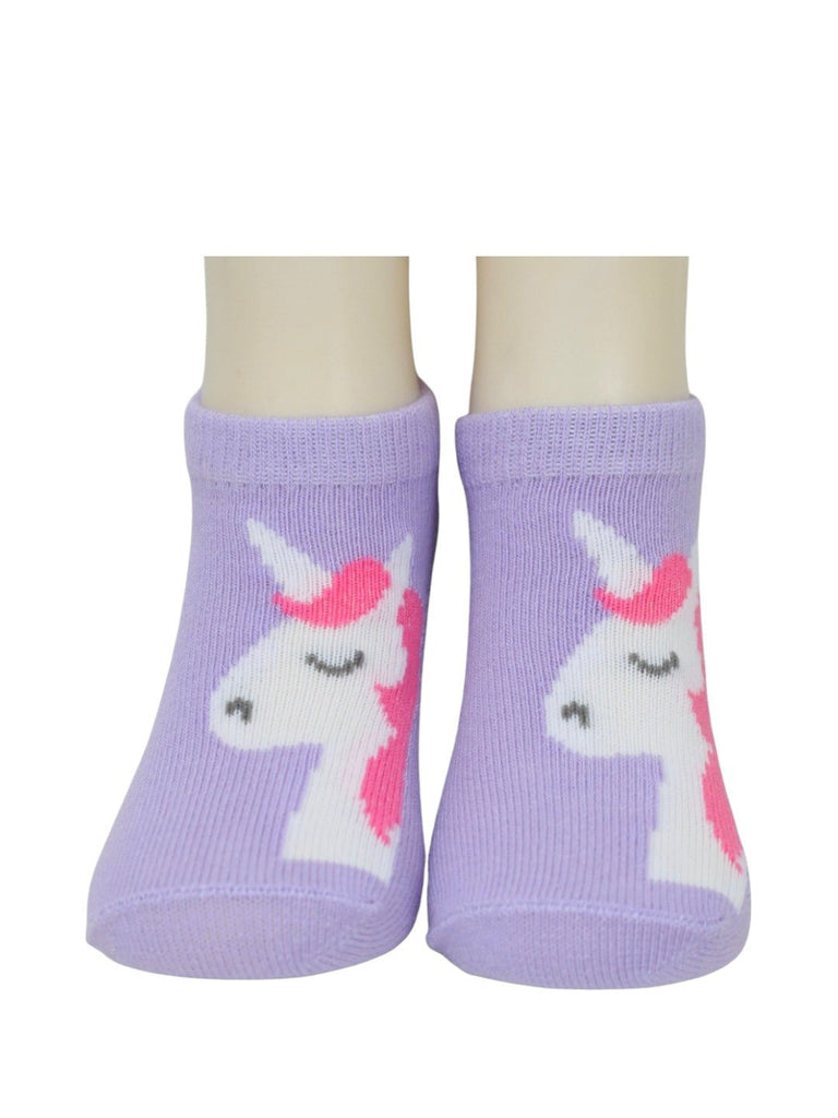 Girls' Magical Unicorn Cotton Socks Set- Front View