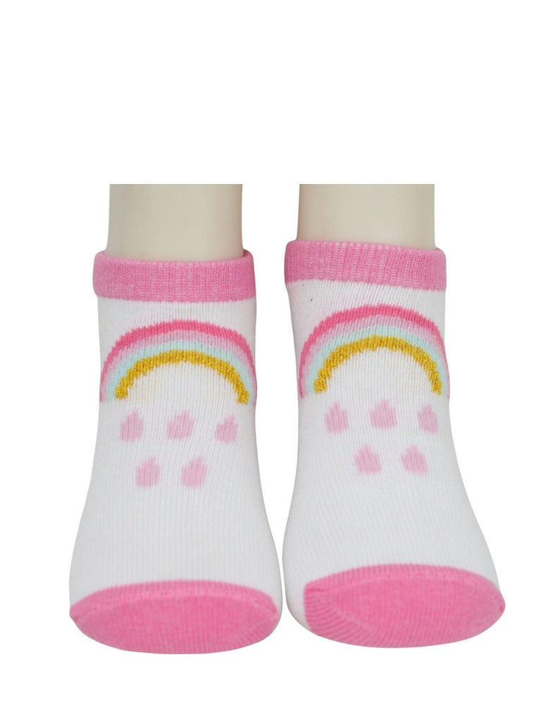 Girls' Magical Rainbow Cotton Socks Set- Front View