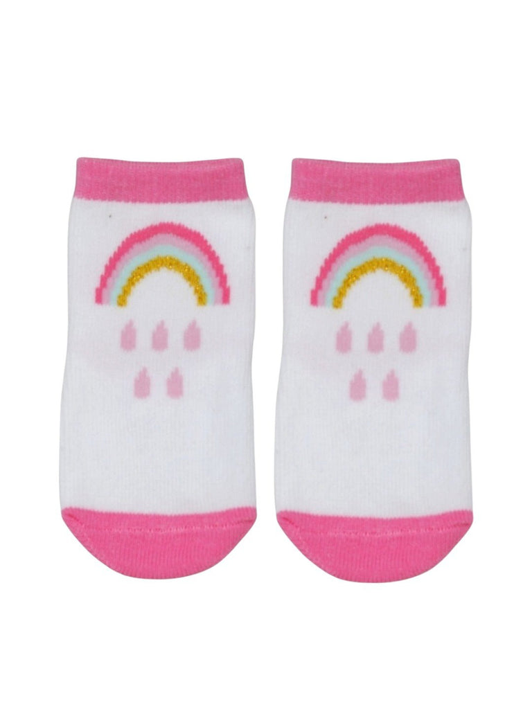 Girls' Magical Rainbow Cotton Socks Set- Front View