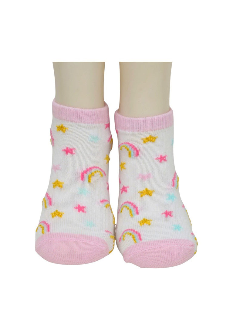 Girls' Rainbow Cotton Socks Combo - Front View