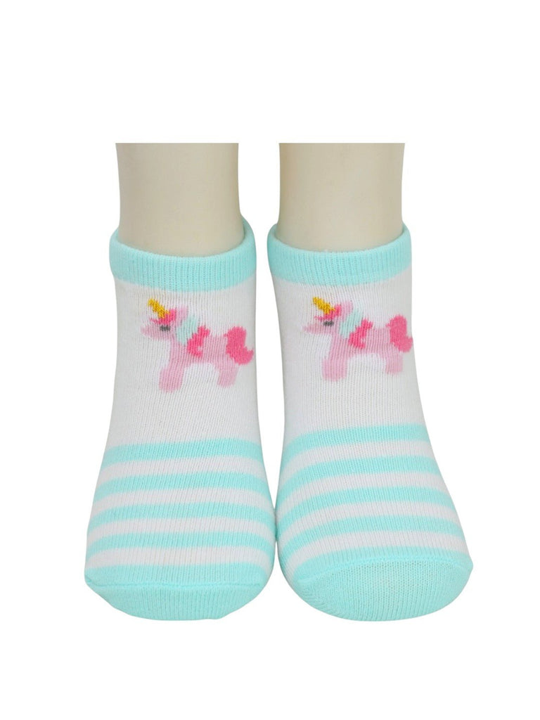 Girls' Unicorn Cotton Socks Combo - Front View