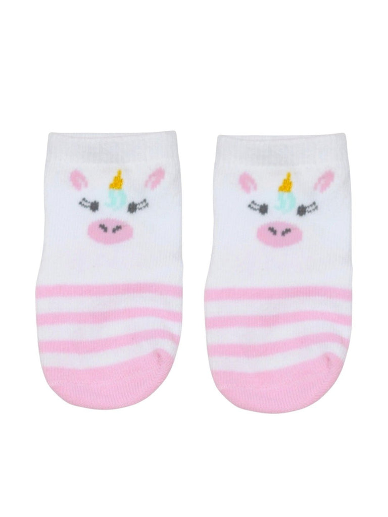 Girls_Unicorn_Cotton_Socks_Combo_Pink-Full_Front_View