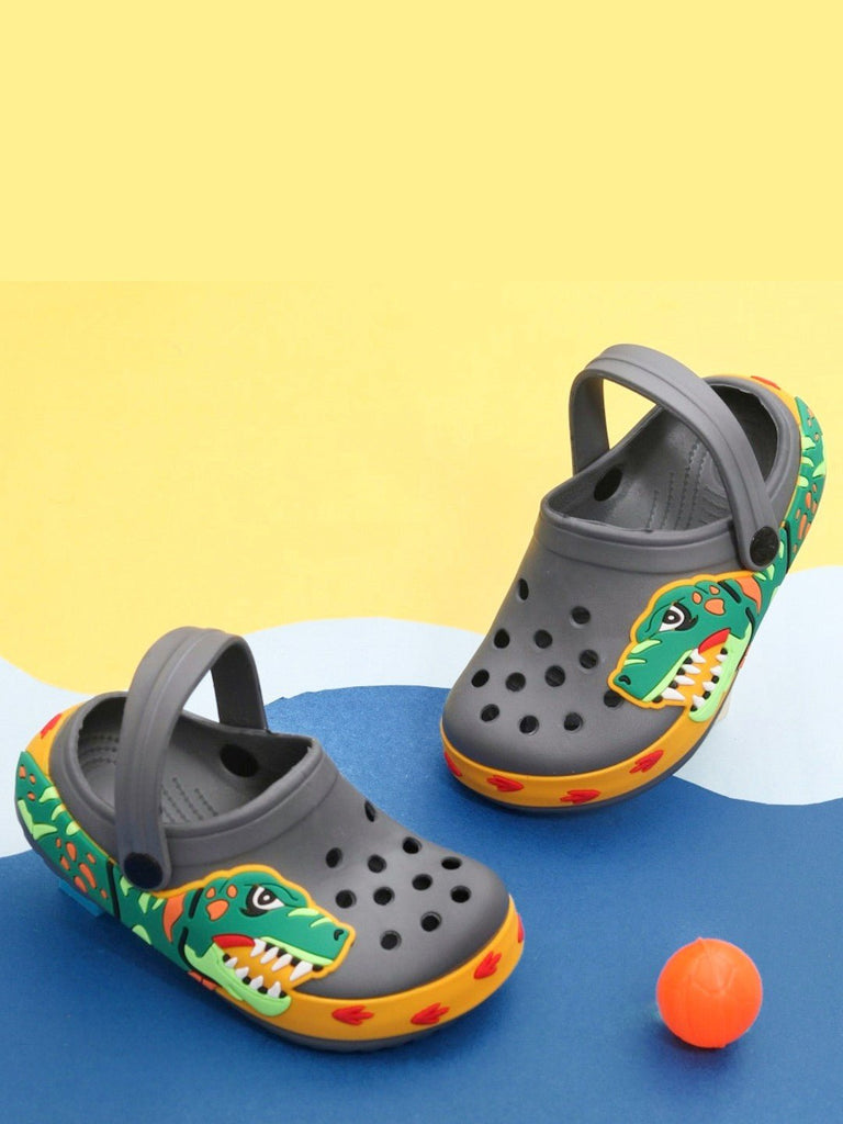 Go Wild with Grey Dino Clogs for Kids-Creative view